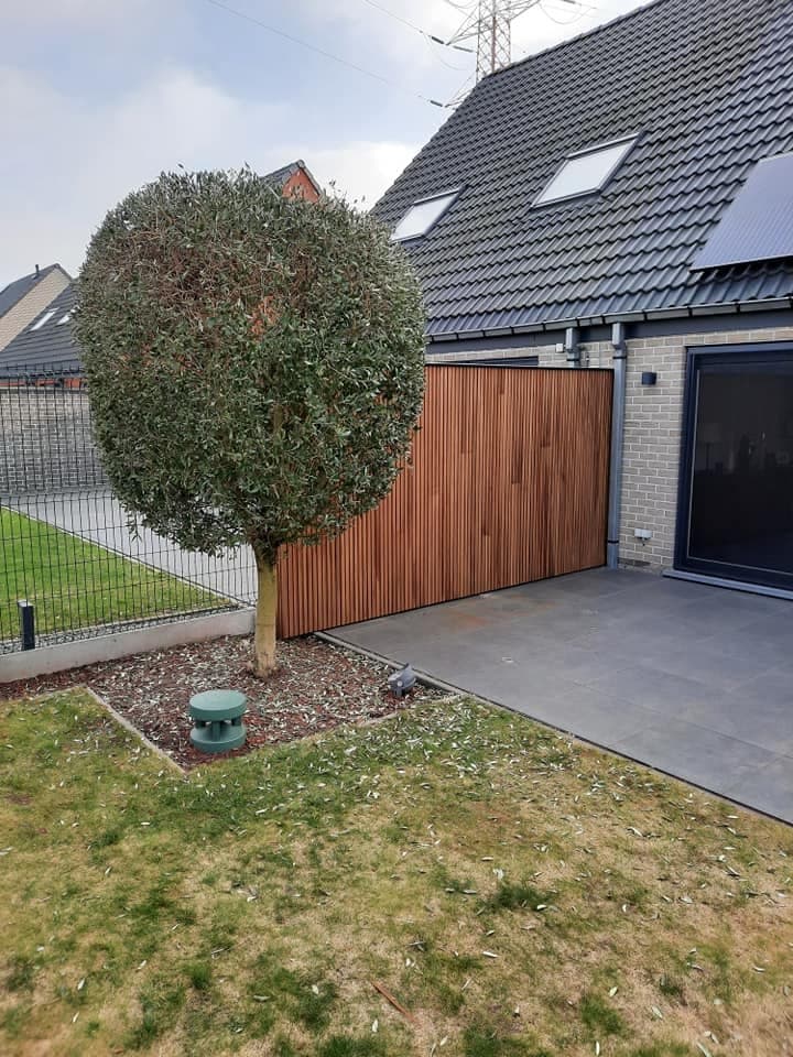 Tuinwand Melle, afwerking